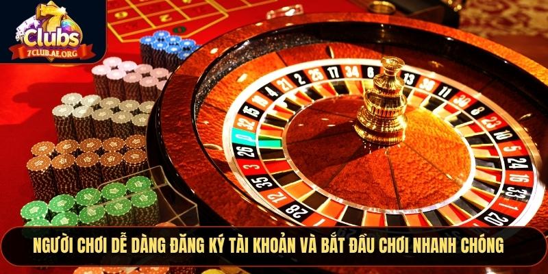 Người chơi dễ dàng đăng ký tài khoản và bắt đầu chơi nhanh chóng